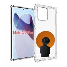 Чехол MyPads парень в шляпе в оранжевом кружке для Motorola Moto X30 Pro