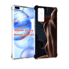 Чехол бампер MyPads белые-татуировки-на-теле для Honor 30