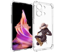 Чехол MyPads загадочная-девушка-в-костюме женский для Oppo Reno 9/Reno 9 Pro