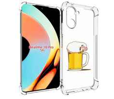 Чехол бампер MyPads кружка пива для Realme 10 Pro противоударный