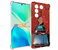 Чехол MyPads машина мчится с дымком для Vivo S16 5G/S16 Pro 5G/V27/V27 Pro