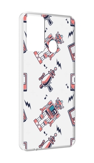 Чехол MyPads мини-роботы для Itel P37/Itel Vision 2S