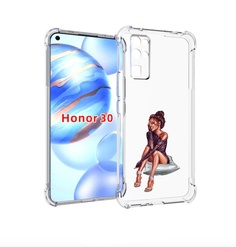 Чехол бампер MyPads Девушка-на-подушке женский для Honor 30 (BMH