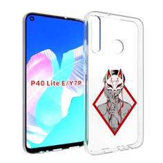 Чехол бампер MyPads девушка в маске япония для Huawei P40 Lite E