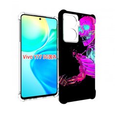 Чехол MyPads скелет-робот-фиолетовый для Vivo Y77 5G