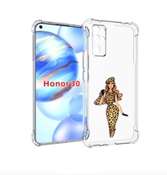 Чехол бампер MyPads леопардовое платье женский для Honor 30 (BMH