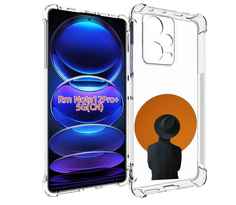 Чехол MyPads парень в шляпе в оранжевом кружке для Xiaomi Redmi Note 12 Pro + Plus