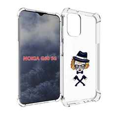 Чехол MyPads девушка в маске с топорами рисунок для Nokia G60 5G
