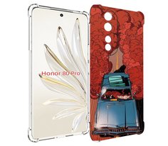 Чехол MyPads машина мчится с дымком для Honor 80 Pro