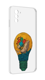 Чехол MyPads кит в лампочке с парусами для UleFone Note 12 / Note 12P