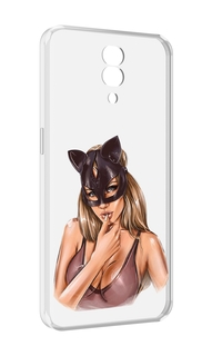 Чехол MyPads девушка-в-купальнике-с-маской-кошки женский для Blackview BV7200