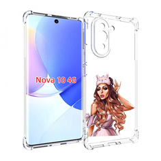 Чехол MyPads девушка-с-маской-для-сна женский для Huawei Nova 10