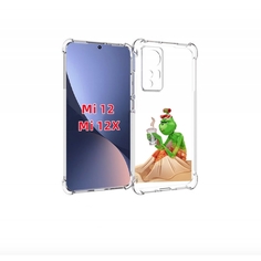 Чехол бампер MyPads Гринч-в-платье для Xiaomi 12.