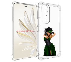 Чехол MyPads девушка-в-модном-длинном-платье женский для Honor 80 Pro