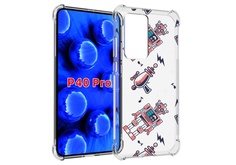 Чехол MyPads мини-роботы для Huawei P40 Pro противоударный