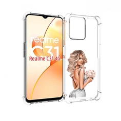 Чехол MyPads Роскошное-платье женский для OPPO Realme C31