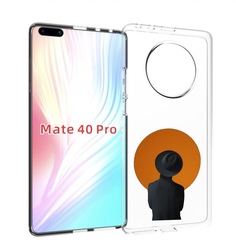 Чехол MyPads парень в шляпе в оранжевом кружке для Huawei Mate 40 Pro (NOH-NX9)