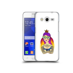 Чехол MyPads Tocco для Samsung Galaxy Core 2 девушка в татуировках с короной