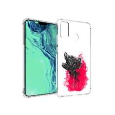 Чехол MyPads Tocco для Huawei 9X Lite медведь в дымке