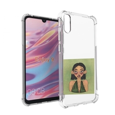 Чехол бампер MyPads девушка-с-каре-и-тату для Huawei Enjoy 9