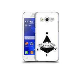 Чехол MyPads Tocco для Samsung Galaxy Core 2 черно белая летающая тарелка (PT7707.568.679)