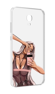 Чехол MyPads девушка-в-прозрачной-одежде для Meizu M6 (M711Q)