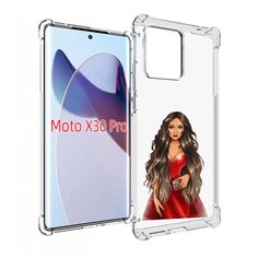 Чехол MyPads девушка-в-вечернем-платье женский для Motorola Moto X30 Pro