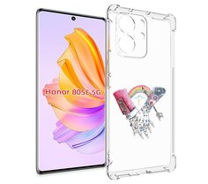 Чехол MyPads абстракция руки в татуировках для Honor 80 SE