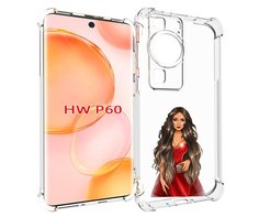 Чехол MyPads девушка-в-вечернем-платье женский для Huawei P60
