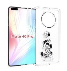 Чехол MyPads человек с разными масками для Huawei Mate 40 Pro (NOH-NX9)