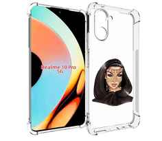 Чехол бампер MyPads девушка-в-золотой-маске для Realme 10 Pro пр...