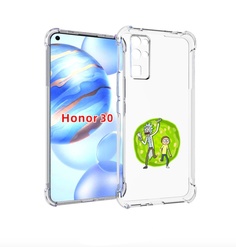 Чехол бампер MyPads рик-и-морти-в-кружке для Honor 30 (BMH-AN10)