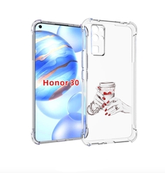 Чехол бампер MyPads Любовный-стакан для Honor 30 (BMH-AN10) прот