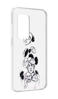 Чехол MyPads человек с разными масками для UleFone Power Armor X11 Pro