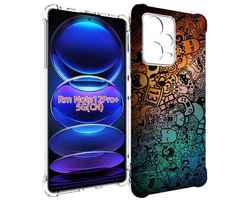 Чехол MyPads стикеты в тени для Xiaomi Redmi Note 12 Pro + Plus