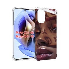 Чехол MyPads лицо девушки тень женский для Motorola Moto G31 4G / G41 4G