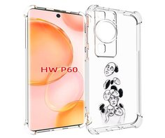 Чехол MyPads человек с разными масками для Huawei P60