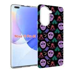 Чехол MyPads фиолетовые маски для Huawei Nova 10 Pro противоударный