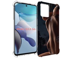 Чехол бампер MyPads белые-татуировки-на-теле для Motorola Moto G