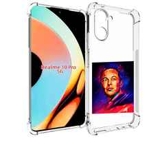 Чехол бампер MyPads Илон-Маск для Realme 10 Pro противоударный