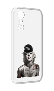Чехол MyPads Мерлин Монро с тату женский для ZTE Axon 30 5G / Axon 30S