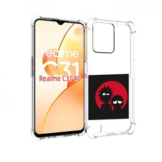 Чехол MyPads рик и морти в тени для OPPO Realme C31