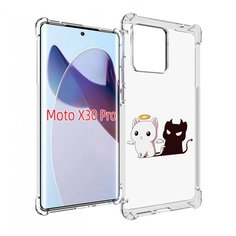 Чехол MyPads котик-с-злой-тенью для Motorola Moto X30 Pro
