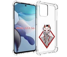 Чехол бампер MyPads девушка в маске япония для Motorola Moto G53