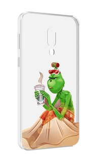 Чехол MyPads Гринч-в-платье для Meizu 16 Plus / 16th Plus