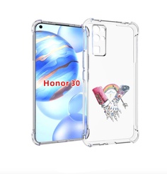 Чехол бампер MyPads абстракция руки в татуировках для Honor 30 (