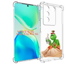 Чехол MyPads Гринч-в-платье для Vivo S16 5G/S16 Pro 5G/V27/V27 Pro
