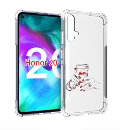 Чехол бампер MyPads Любовный-стакан для Honor 20