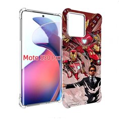 Чехол MyPads Тони-Старк-и-костюмы для Motorola Moto S30 Pro
