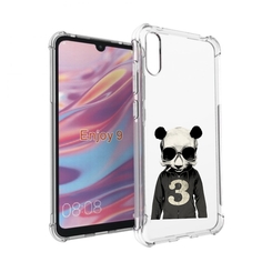 Чехол бампер MyPads Панда-в-костюме для Huawei Enjoy 9
